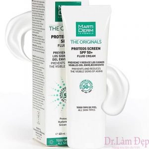 Kem Chống Nắng MartiDerm Phổ Rộng Bảo Vệ Toàn Diện 40ml The Originals Proteos Screen SPF50+ Fluid Cream